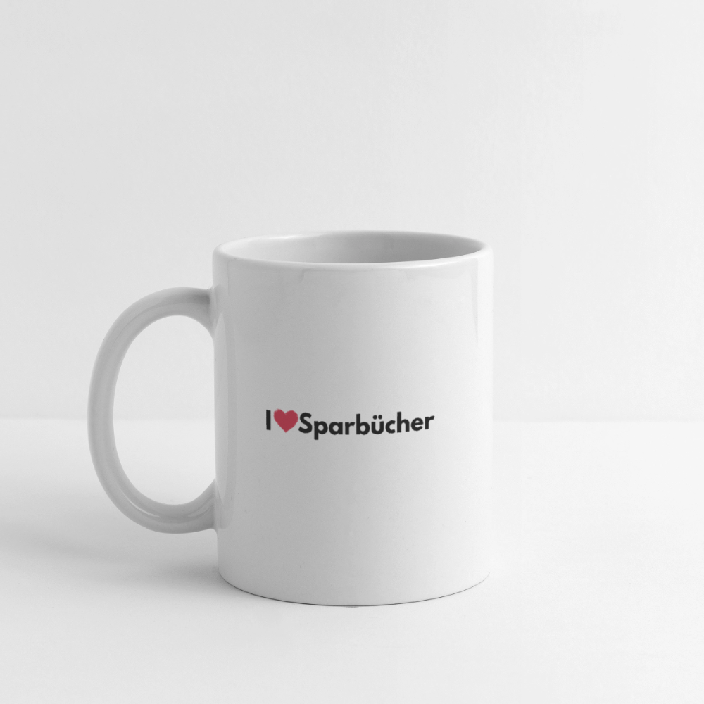 I <3 Sparbücher | BaFim-Tasse - Weiß